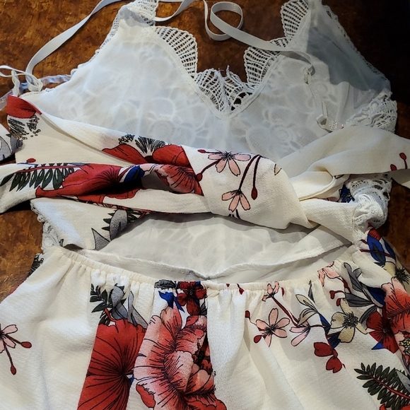 SHEIN White Floral Lace Jumpsuit - Picture 8 of 9